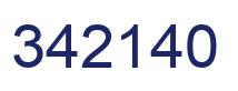Number 342140 blue image