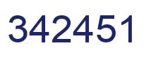 Number 342451 blue image