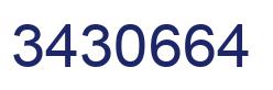 Number 3430664 blue image