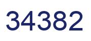 Number 34382 blue image