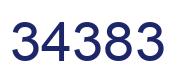 Número 34383 imagen azul