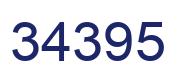 Number 34395 blue image