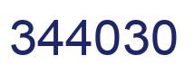 Number 344030 blue image