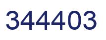 Number 344403 blue image