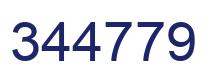 Number 344779 blue image