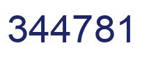 Number 344781 blue image