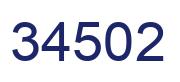 Number 34502 blue image