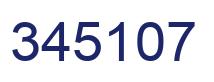 Number 345107 blue image