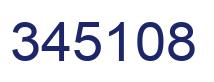 Number 345108 blue image