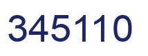 Number 345110 blue image