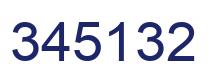 Number 345132 blue image