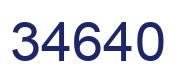 Number 34640 blue image