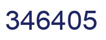 Number 346405 blue image