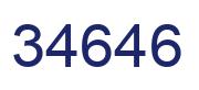 Number 34646 blue image