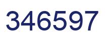 Number 346597 blue image