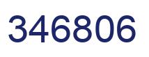 Number 346806 blue image