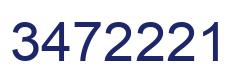 Number 3472221 blue image