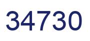 Number 34730 blue image