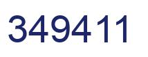 Number 349411 blue image