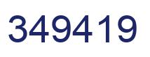 Number 349419 blue image