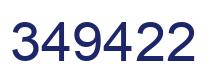 Number 349422 blue image