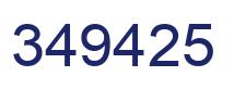 Number 349425 blue image