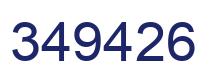 Number 349426 blue image
