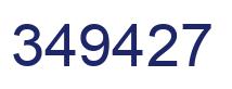 Number 349427 blue image