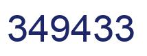 Number 349433 blue image