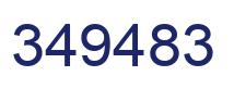 Number 349483 blue image
