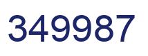 Number 349987 blue image