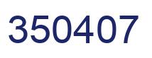 Number 350407 blue image