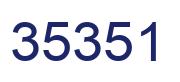 Number 35351 blue image