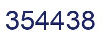 Number 354438 blue image