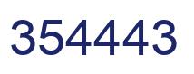 Number 354443 blue image