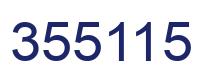 Number 355115 blue image