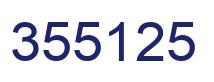 Number 355125 blue image