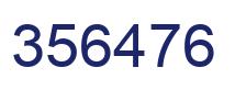 Number 356476 blue image