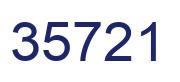 Number 35721 blue image