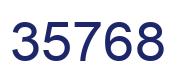 Number 35768 blue image