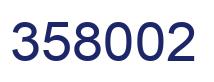 Number 358002 blue image