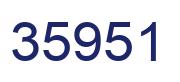 Number 35951 blue image