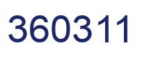 Number 360311 blue image