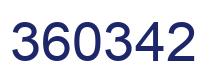 Number 360342 blue image