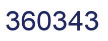 Number 360343 blue image