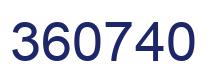 Number 360740 blue image