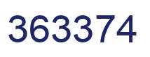 Number 363374 blue image