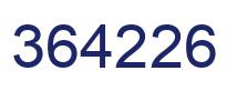Number 364226 blue image