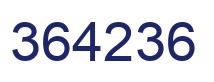 Number 364236 blue image