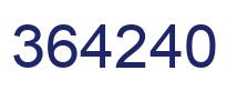 Number 364240 blue image